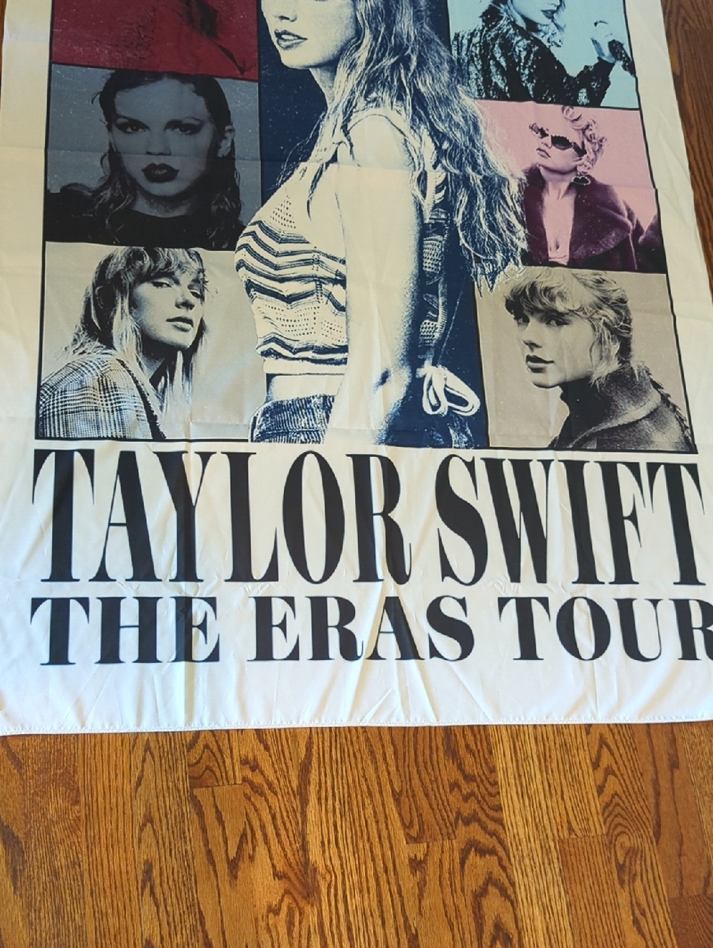 Taylor Swift 'The Eras Tour' Fabric Satin Banner/ Throw Large Multi Color - Picture 2 of 9
